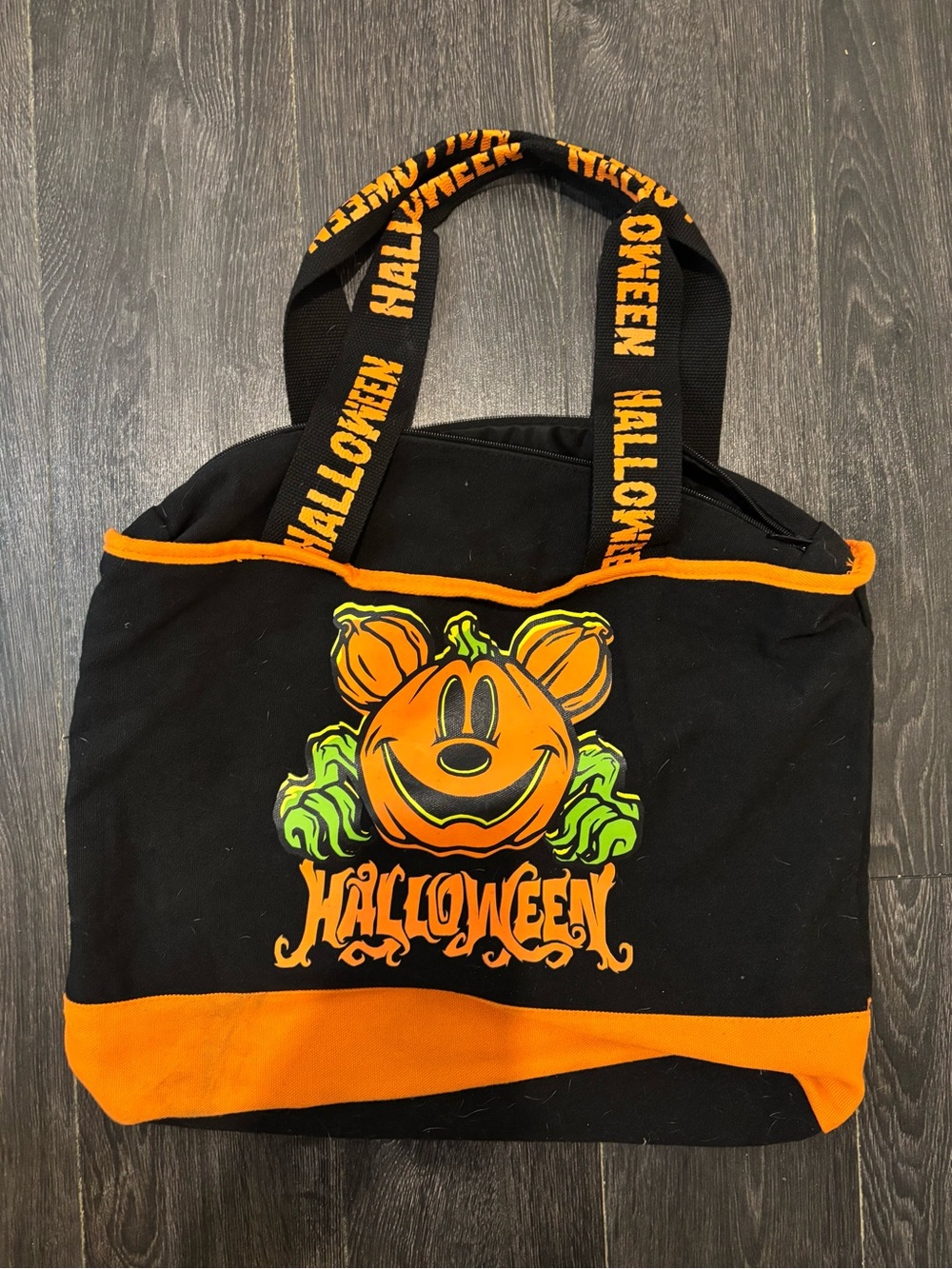 Disney Parks 2024 Halloween Pumpkin Tote Bag - Black & Orange Trick-or-Treat Bag